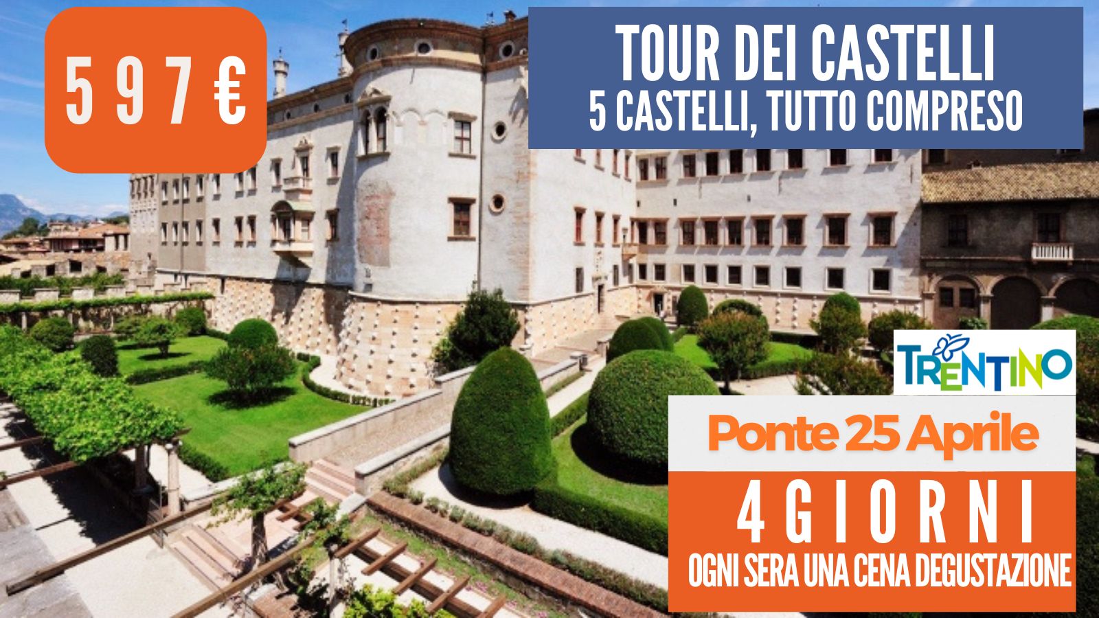 Tour dei Castelli Ponte 25 Aprile 2026