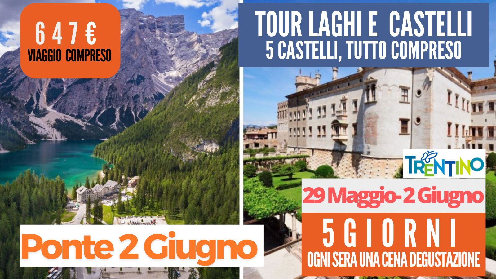 Tour Laghi e Castelli  - Speciale  Ponte 2 Giugno